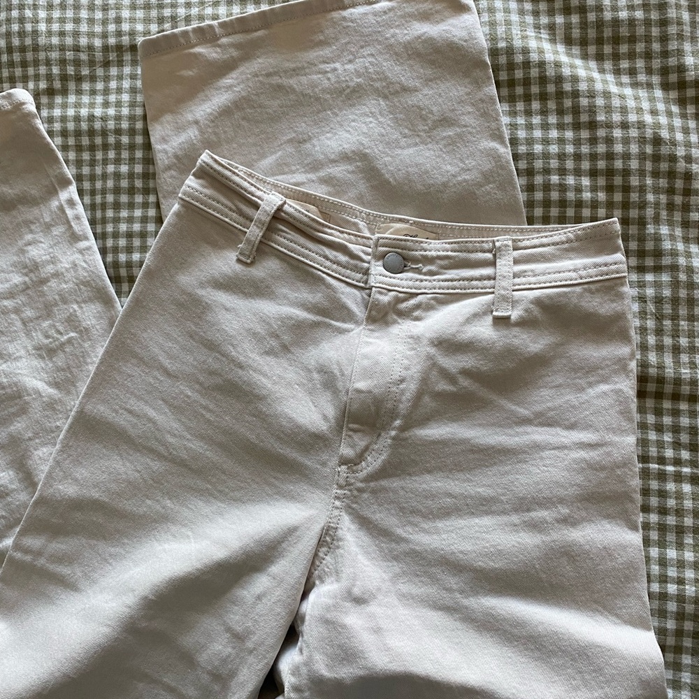 Universal Thread Cream Sailor Wide Leg Jeans